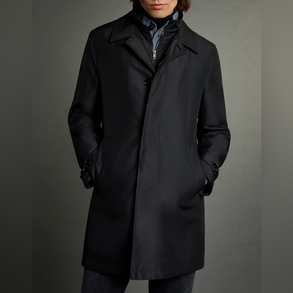 Fay Morning Coat in Technical Poplin